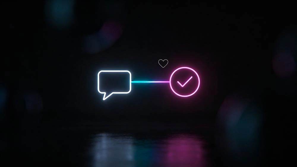 flirty but respectful lines: private chat compliments formula on a minimalist desk note, warm light, no personal data